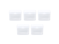 Estuche De Maquillaje De Espuma Transparente De 5 Piezas, Duradero Y Portátil, Con Tapa A Presión.