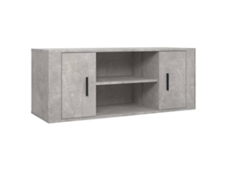 Estantería/Mueble para TV 100X35X40 cm de Madera Procesada Gris Cemento