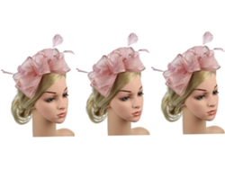 Conjunto De 3 Peças De Tiaras Rosa Elegantes Para Ocasiões Especiais.