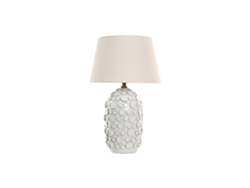 Lampara Sobremesa Porcelana Lino 40x40x64cm