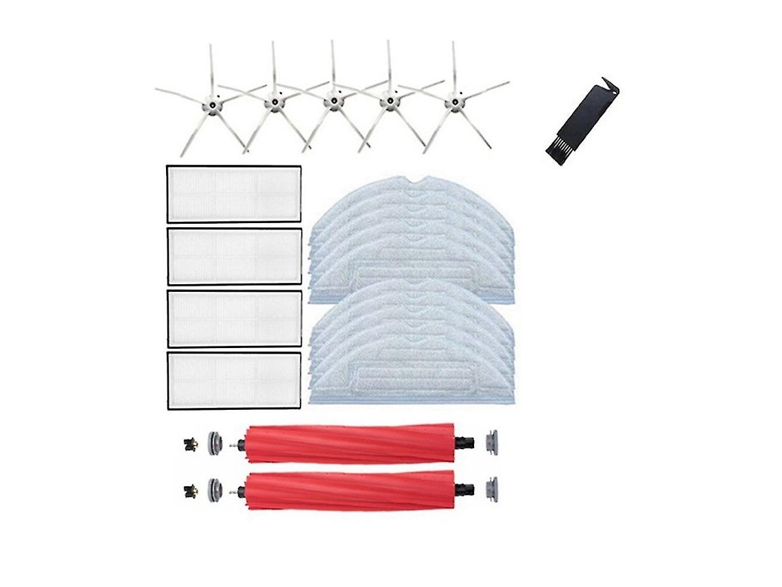 22 piezas de cepillo principal, cepillo lateral, filtro HEPA, paño de fregona, compatible con Xiaomi Roborock
