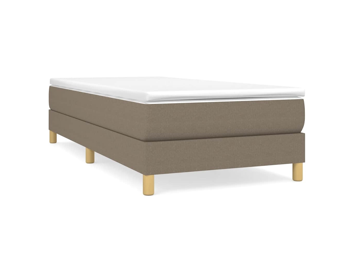 Maison Exclusive - Estructura De Cama Con Somier Tela Gris Taupe 80x200 Cm