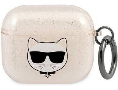 Carcasa Apple KARL LAGERFELD Airpods 3 Glitter Dorado