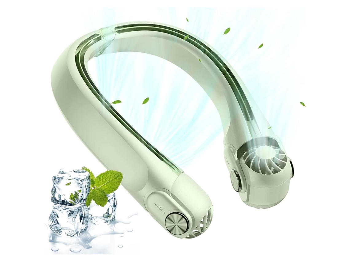 Ventilador Portátil De Cuello - Silencioso - Suministro De Aire Envolvente 360° - Batería 2400mah - Velocidad Del Viento De 3 Velocidades