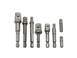 Juego de 8 adaptadores de enchufe para destornillador de impacto de 1/4, 3/8 y 1/2 pulgadas, puntas de extensión, herramientas manuales y eléctricas.