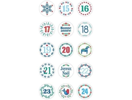 Etiquetas ARTEMIO Calendatio de Adviento Folk (2 Und)