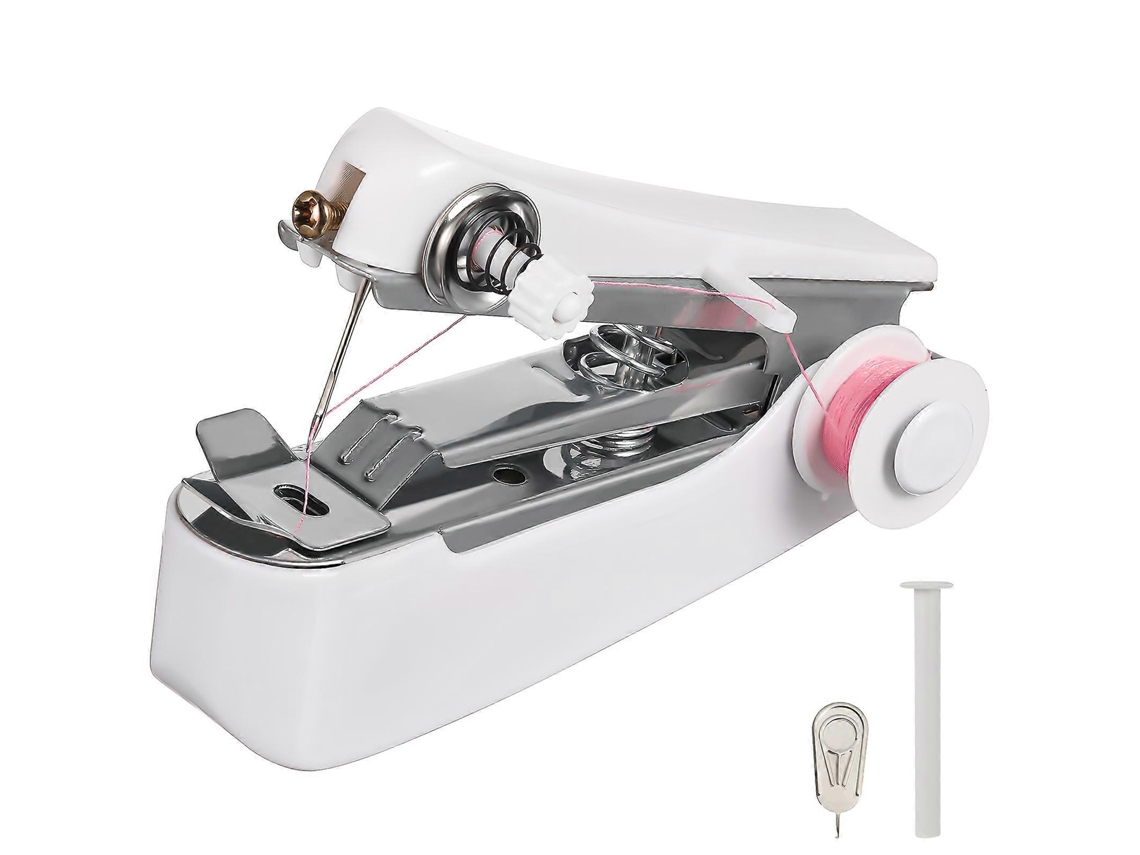 Máquina de coser portátil de mano, minimáquina de coser para coser tela, ropa, bricolaje Nostalgia88