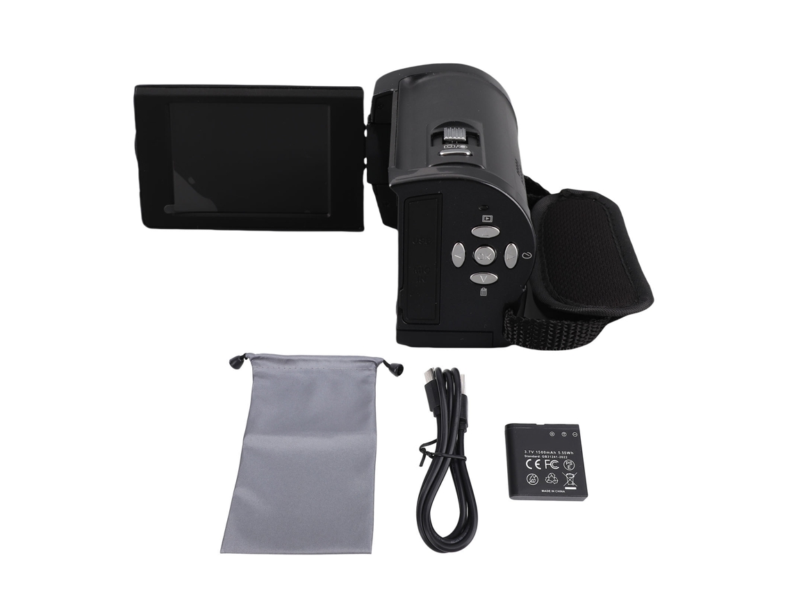 Videocâmera 2.7k 56mp Tela Rotativa 270° Zoom 16x Webcam Para Vlog Viagem Live Streaming