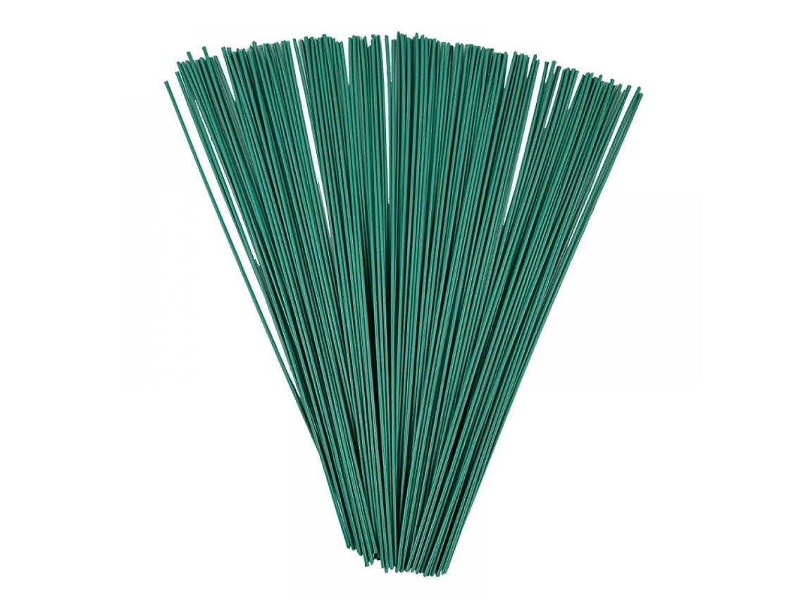Estacas para plantas (paquete de 10), soportes de bambú verde para macetas, tomates, orquídeas y judías, para interior y exterior, 38 cm (Kofhety)