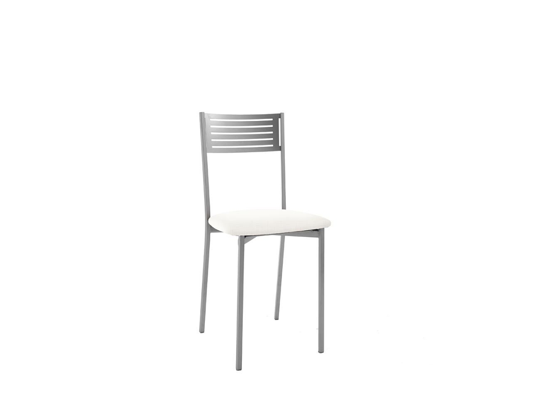 Cadeira de Cozinha Valencia em Alumínio 40x86x44cm Michigan Branco FANMUEBLES