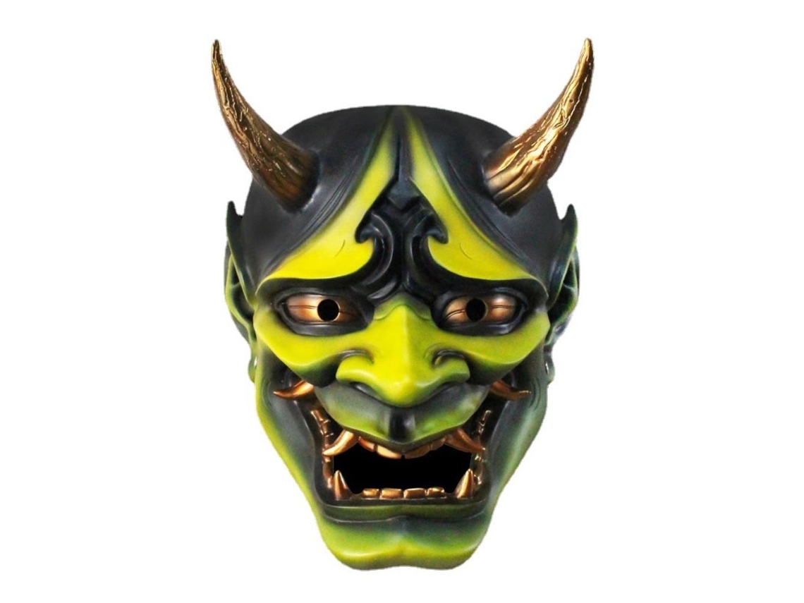Máscara De Resina De Terror Para Cosplay De Halloween Japonesa, Máscara De Demonio Para Fiesta Y Escenario