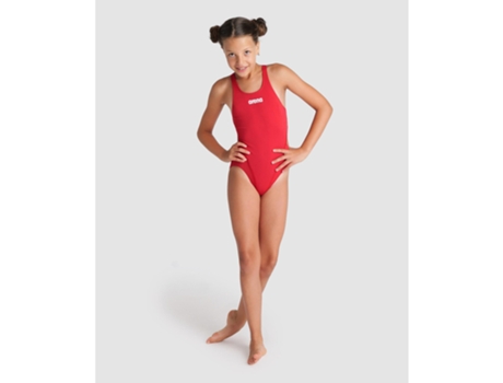 Bañador de Niña para Natación ARENA Pieza Team Tech Rojo (14/15 Años)