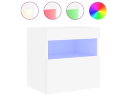 Maison Exclusive - Mueble De Tv De Pared Con Luces Led Blanco 40x30x40 Cm