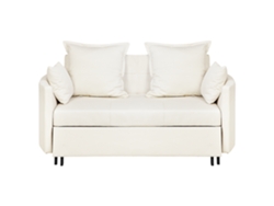 Sofá cama BELIANI Hovin de Poliéster Beige 166x92x84