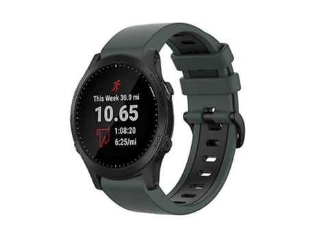 Correa De Reloj Inteligente Para Garmin Forerunner 945, Correa De Silicona Deportiva De Dos Colores, 22Mm, Verde Oliva Y Negro VENISYMLIS
