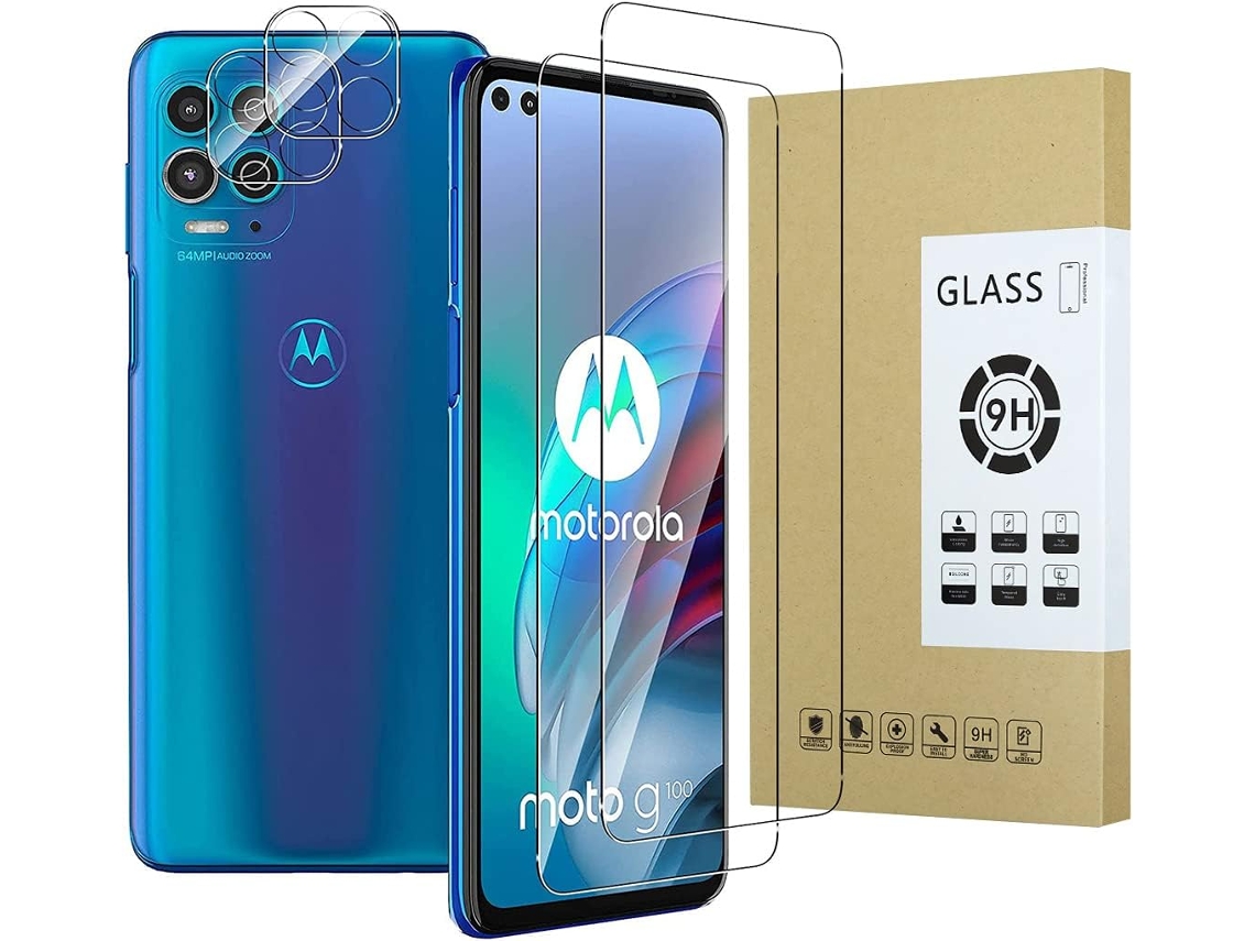 Conjunto de Protectores de Lente Traseira Arranhões Sem para Motorola Moto G100 HONGWE. Transparente (2un)