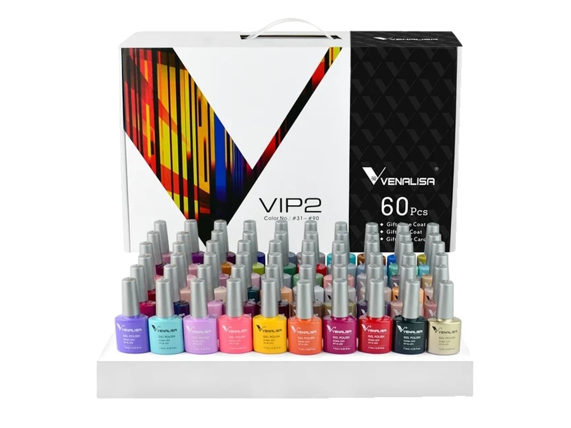 Kit de esmaltes de uñas en gel, expositor a color, estuche de marca, VIP2 OEM (31,90)