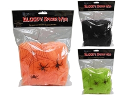 Decoraciones de Halloween DISFRAZZES Telaraña con 2 Arañas