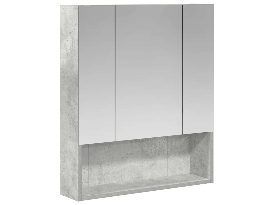 Maison Exclusive - Armario Con Espejo De Baño Gris Concreto 60 X 14.5 X 70 Cm