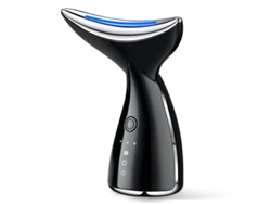 Masajeador facial eléctrico Bestvite G79 con compresas calientes, 3 luces LED y 3 modos, color negro