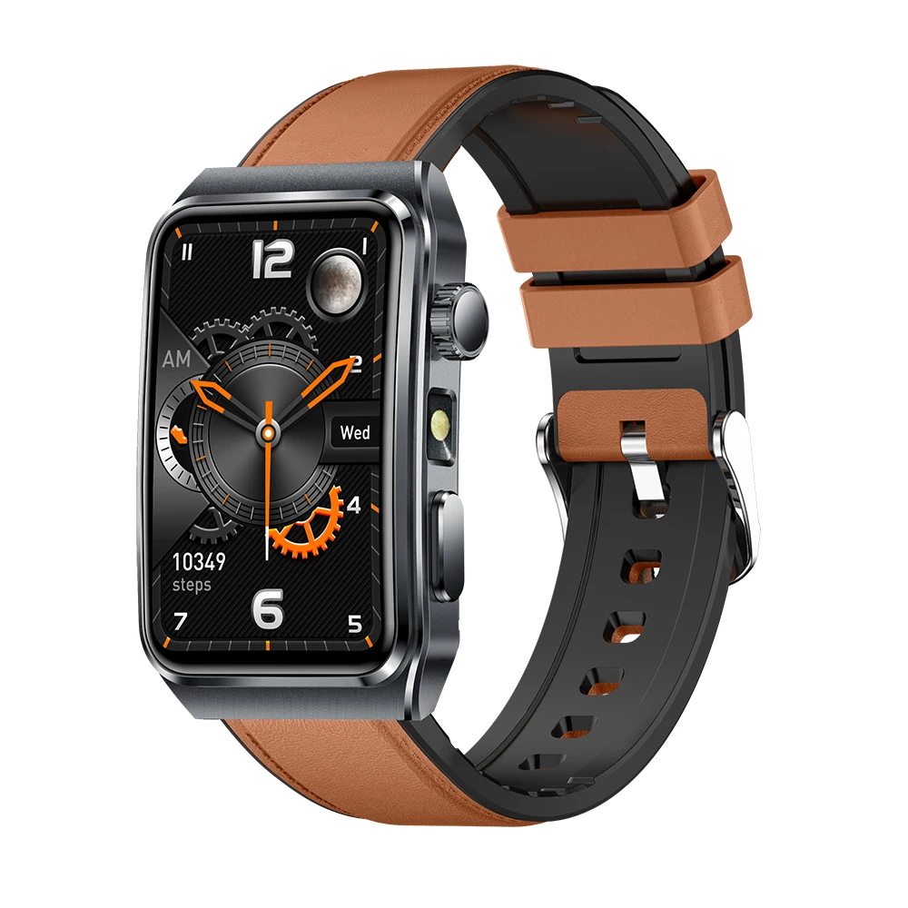 Reloj Inteligente Con Seguimiento De Actividad Física, Linterna Y Llamadas Bluetooth (piel Marrón)