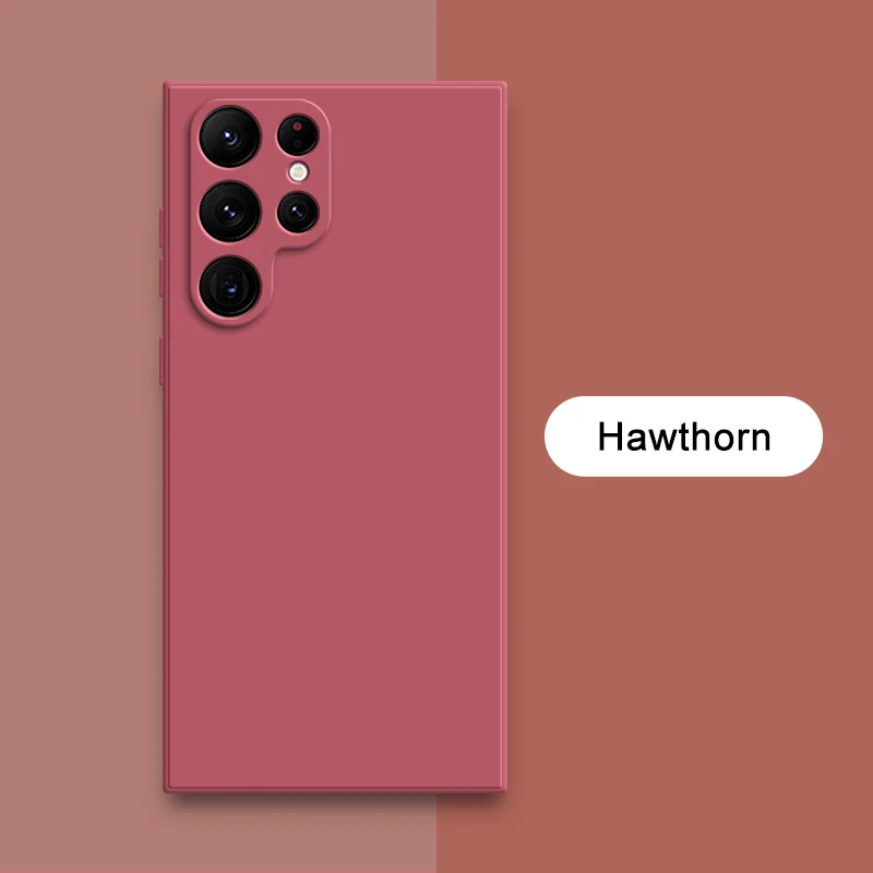 (samsung Note 20, Rojo Brillante) Funda Protectora De Silicona Líquida Para Samsung, Cubierta Trasera De Tela Suave
