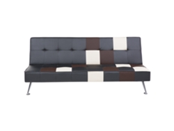 Sofá cama BELIANI Olsker de Piel sintética Negro 178x92x78