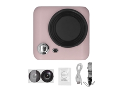 Abanico De Cuello Con Función De Niebla Cámara Usb Carga Batería 1200mah Colgante Ajustable Rosa Para Hogar Y Viaje