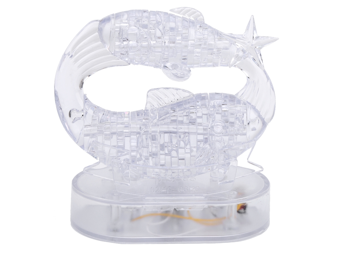 Ats-puzzle Cristal 3d De Constelaciones Con Luz Led Puzzle De Rompecabezas Cristal Piscis
