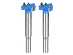 Broca De Router Hss 21mm Punta Carburo 3 Dientes Para Carpintería Acero Redondo Mango 2 Piezas Azul