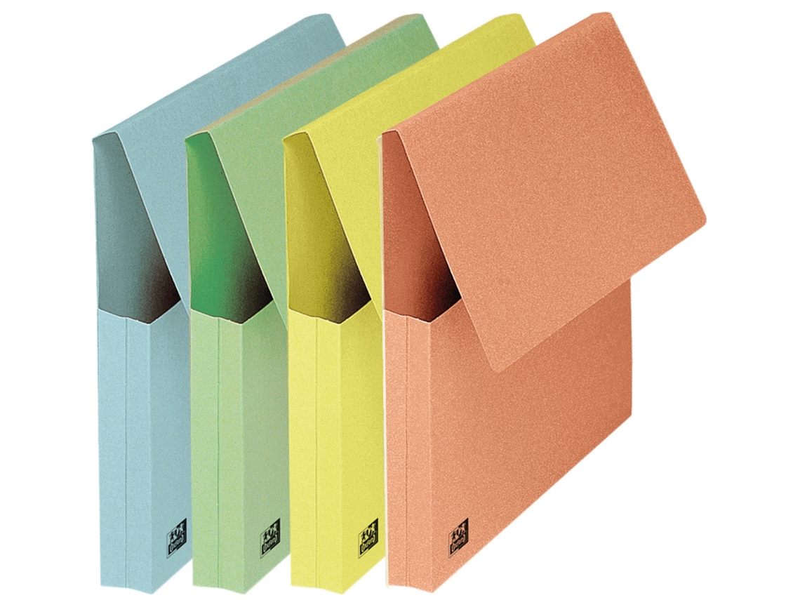Bolsa para Documentos OXFORD Din A4 Cartón Verde Pastel