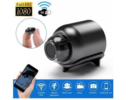 Mini cámara de seguridad magnética para exteriores, mini cámara de seguridad magnética, cámara de seguridad (negro) CHRONUS
