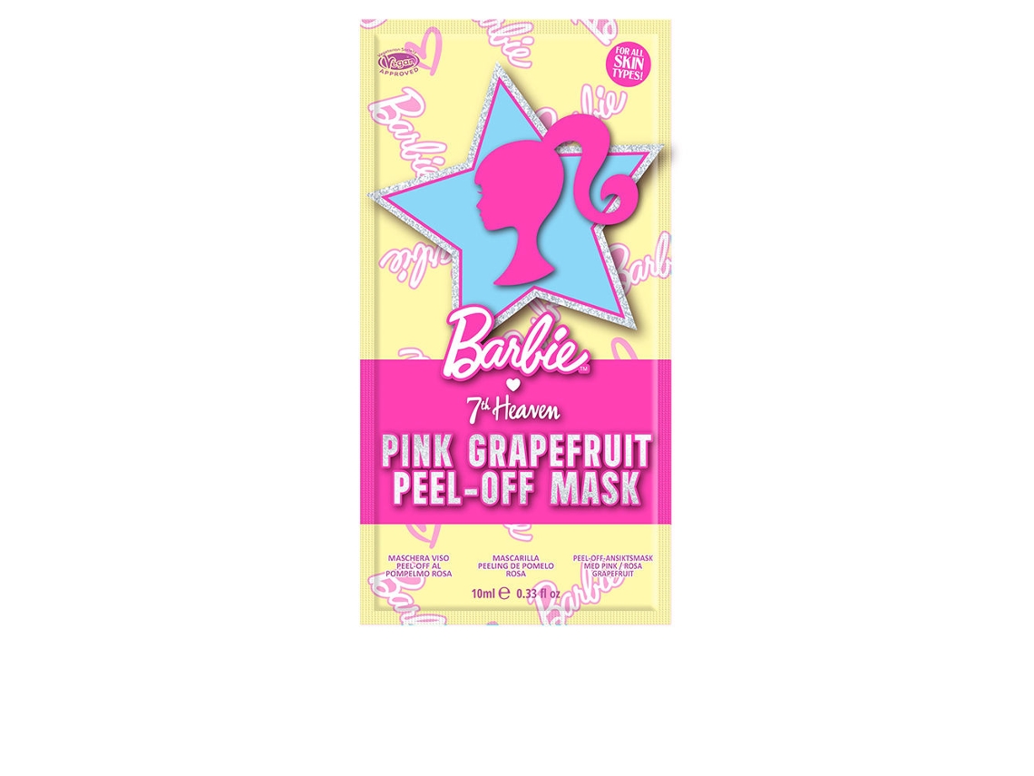 Mascarilla facial exfoliante Barbie, pomelo rosa, 7th Heaven, 10 ml