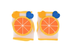 Rodilleras Transpirables Para Bebé Con Estampados Animados, Protección Para Gatear, Color Naranja.