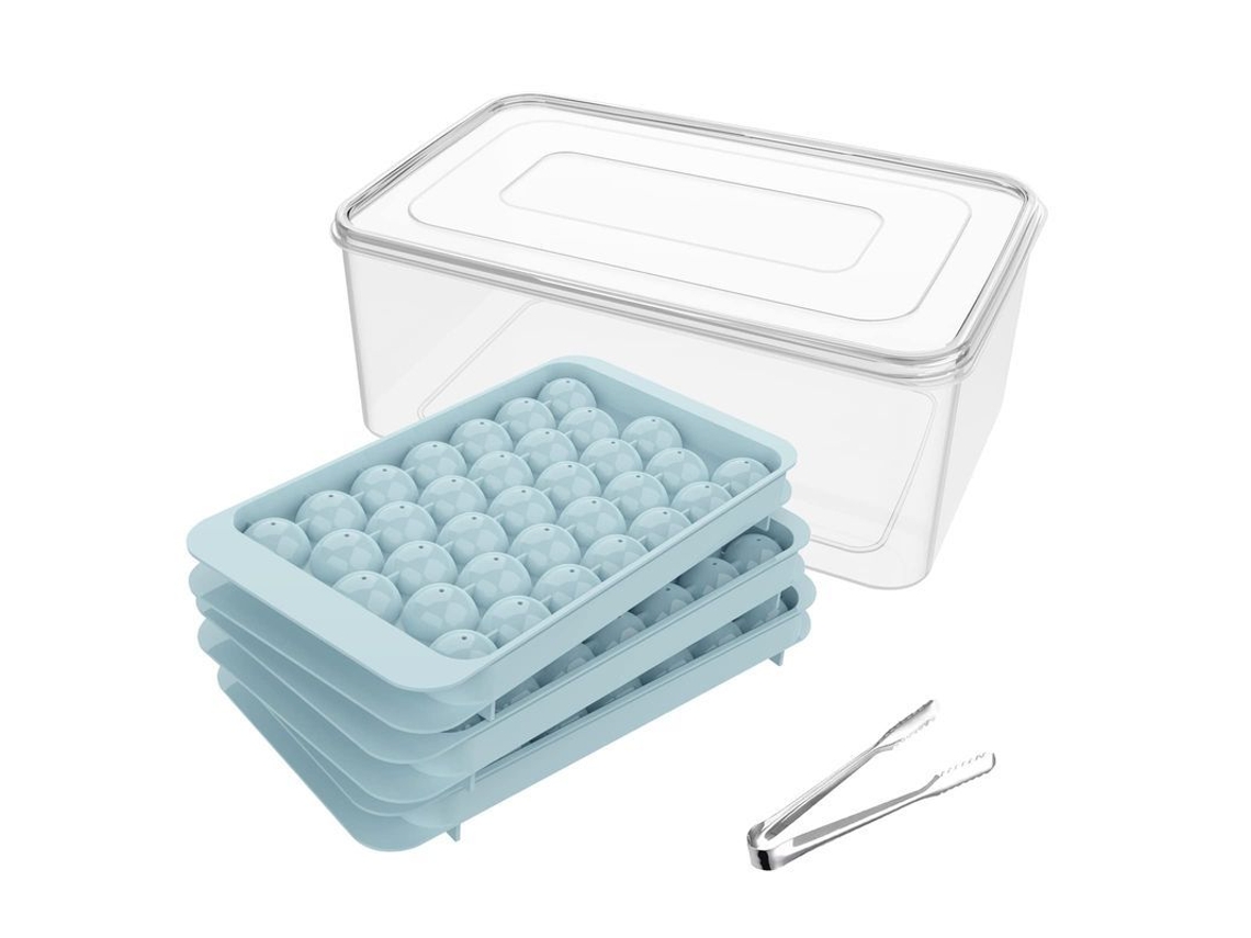 Molde redondo para hielo Rebe para congelador, 3 cm, 99 piezas, apto para alimentos, fácil desmoldar.