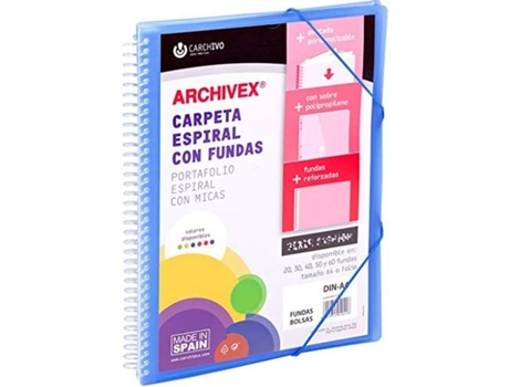 Carpeta de Clasificación CARCHIVO Archivex-Star Azul A4 Espiral