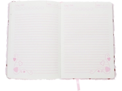 Cuaderno Con Cubierta De Peluche De Corazón Rosa, Pequeño Organizador De Cuadernos Multifuncional