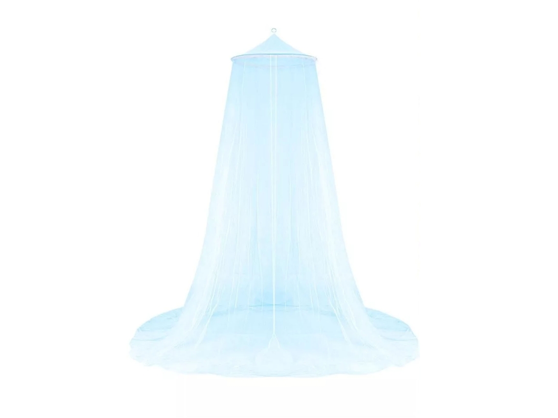 Dosel redondo azul con forma de cúpula, tamaño Queen, para cama de jardín.