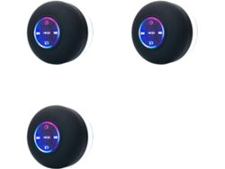 3 Mini Altavoces Bluetooth Impermeables Con Luces Led Manos Libres Y Micrófono