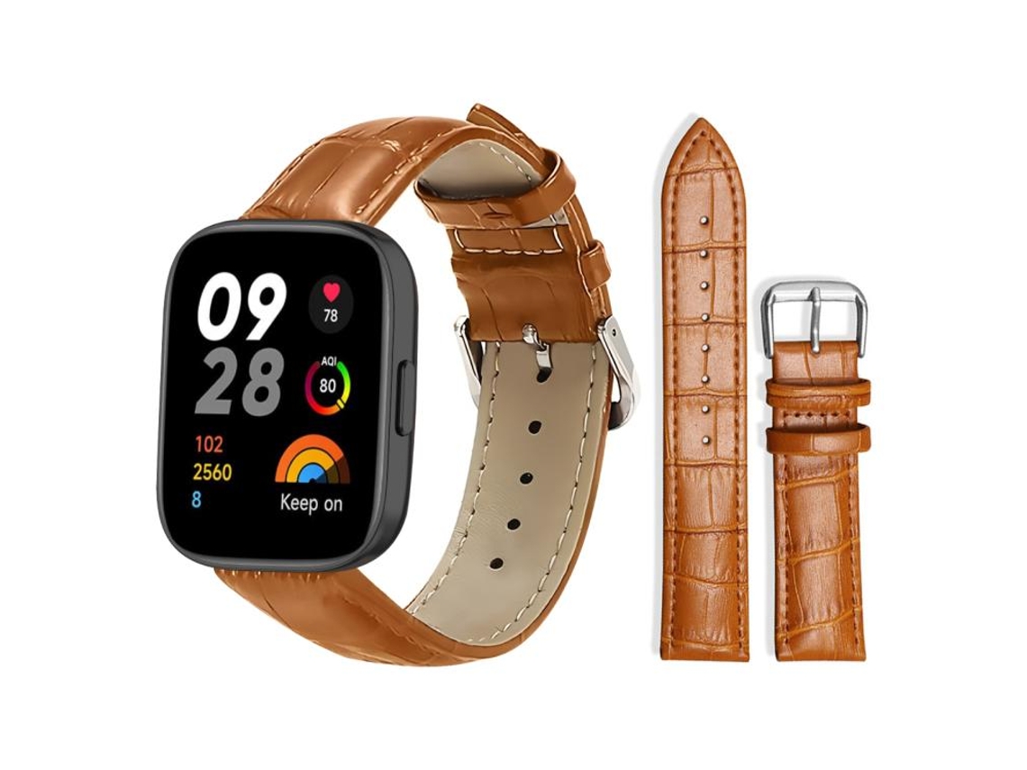 Correa para Redmi Watch 3 - Piel - Hebilla - Textura bambú (20 mm)