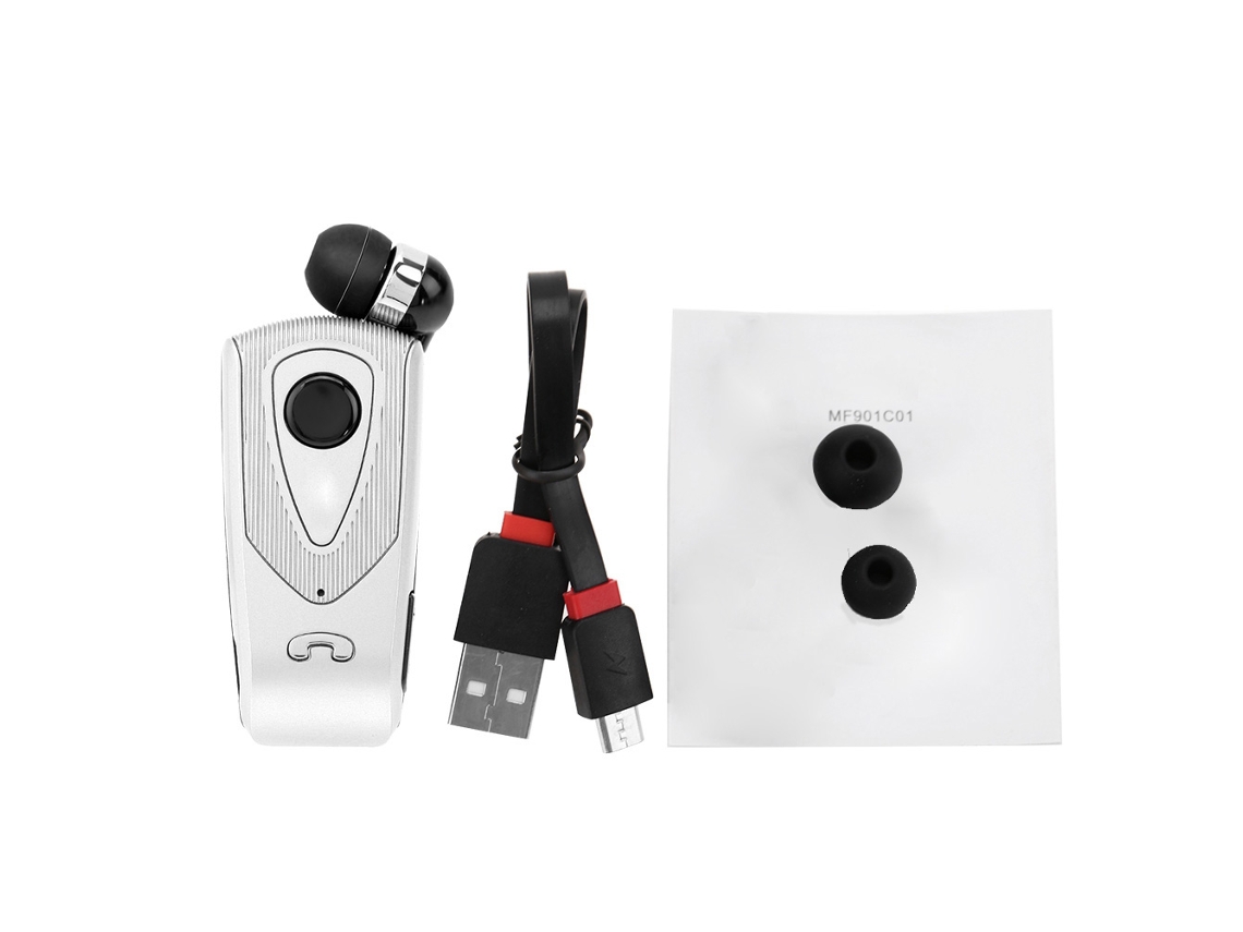 Auriculares Intrauditivos Bluetooth Retráctiles Para Negocios Fineblue F930 Color Blanco