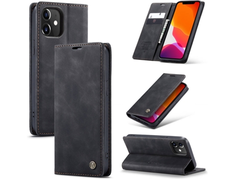 Carcasa iPhone 12 Mini Livro Caseme Elite Negro