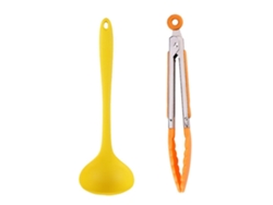 Set De Utensilios De Cocina De Silicona Resistente Al Calor Con Acero Inoxidable