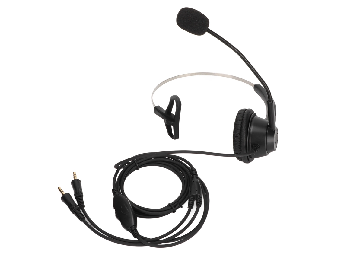 Auriculares Mono Para Pc Con Control De Volumen De 3,5 Mm Para Uso En Oficina, Aula, Seminarios Web Y Hogar.