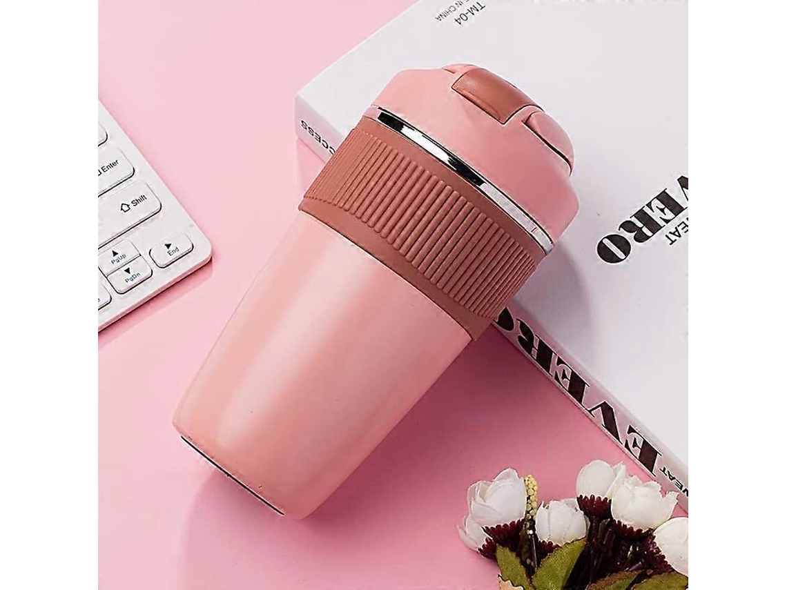 Taza De Café Con Tapa Estanca Para Bebidas Calientes Y Frías 480ml (rosa)