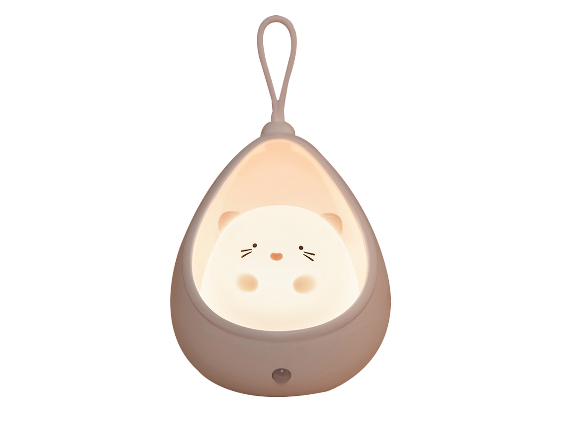 Luz Nocturna Con Sensor De Cuerpo Humano - Gato Branco JEIIBRZUI