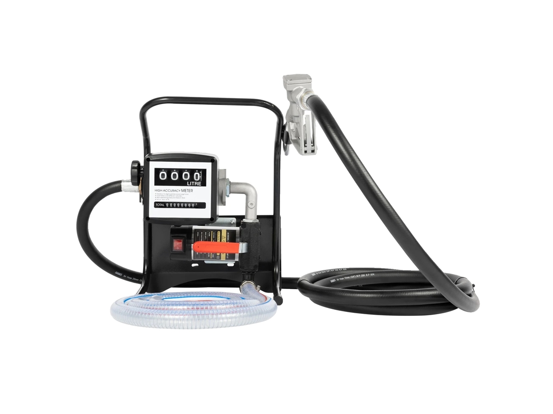 Bomba de transferencia diésel, 200 W de potencia, caudal de 1188 galones por minuto, velocidad de 3600 rpm, color negro OEM