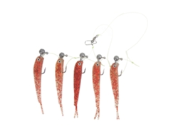 Kit De Aparejo De Pesca Con Paraguas, Señuelos Suaves Artificiales Para Bass Rojo De Agua Dulce