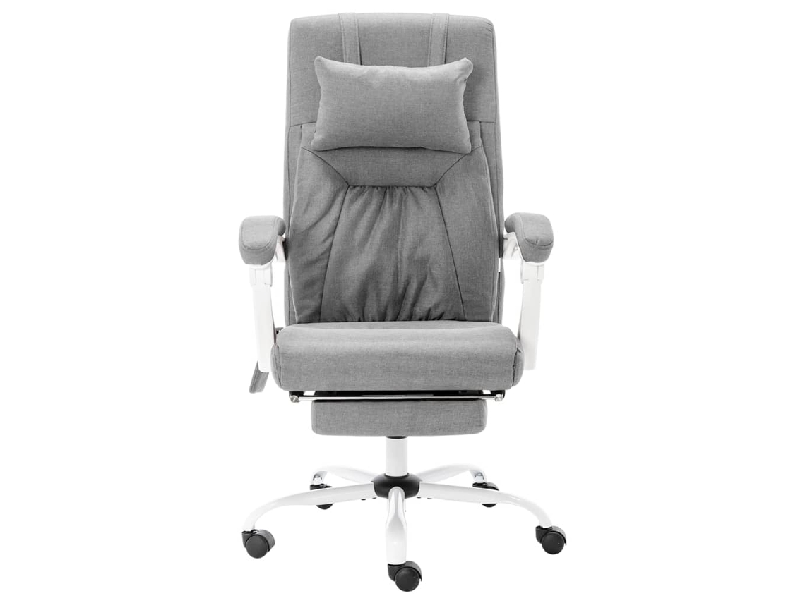 Silla De Oficina | Silla De Trabajo | Silla De Escritorio De Masaje De Tela Gris Wsd538493