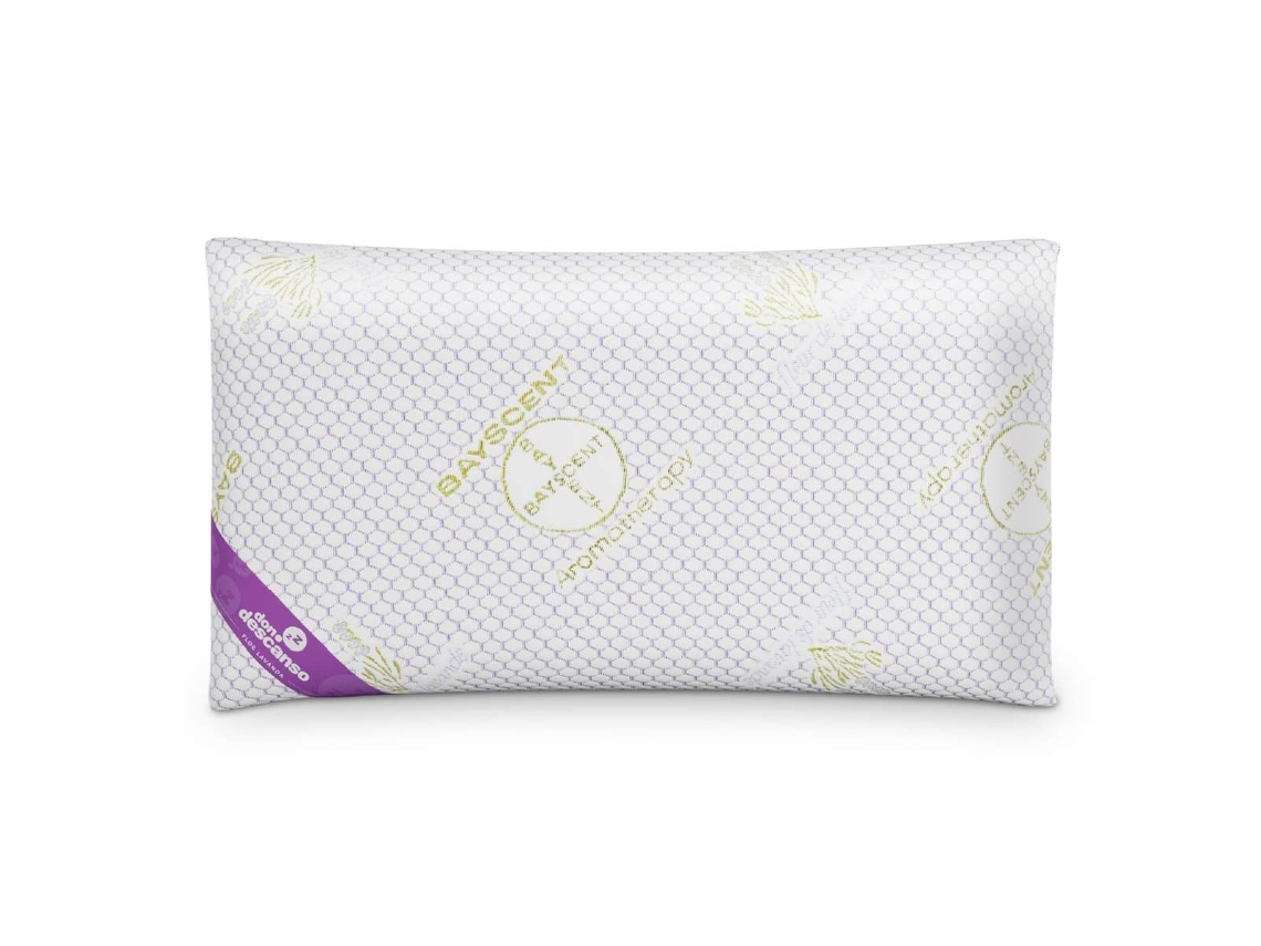 Almohada De Dormir Nalui Copos Lavanda Firmeza Copos Viscoelásticos Blanco (70x38)
